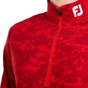 FOOTJOY Men’s Ryder Cup 2023 Cloud Camo 1/4 Zip Pullover. Color: Red Size: XL
